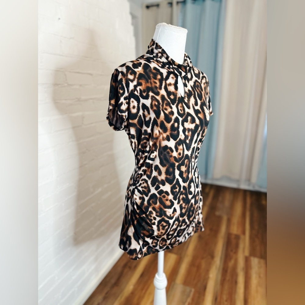 New York & Co Stretch Leopard Print Tank